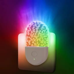 RGB Plug in Night Light Color Changing Dusk to Dawn Wall Socket Wireless LED Nightlight for Kid Living Room Bedroom Bedside Lamp