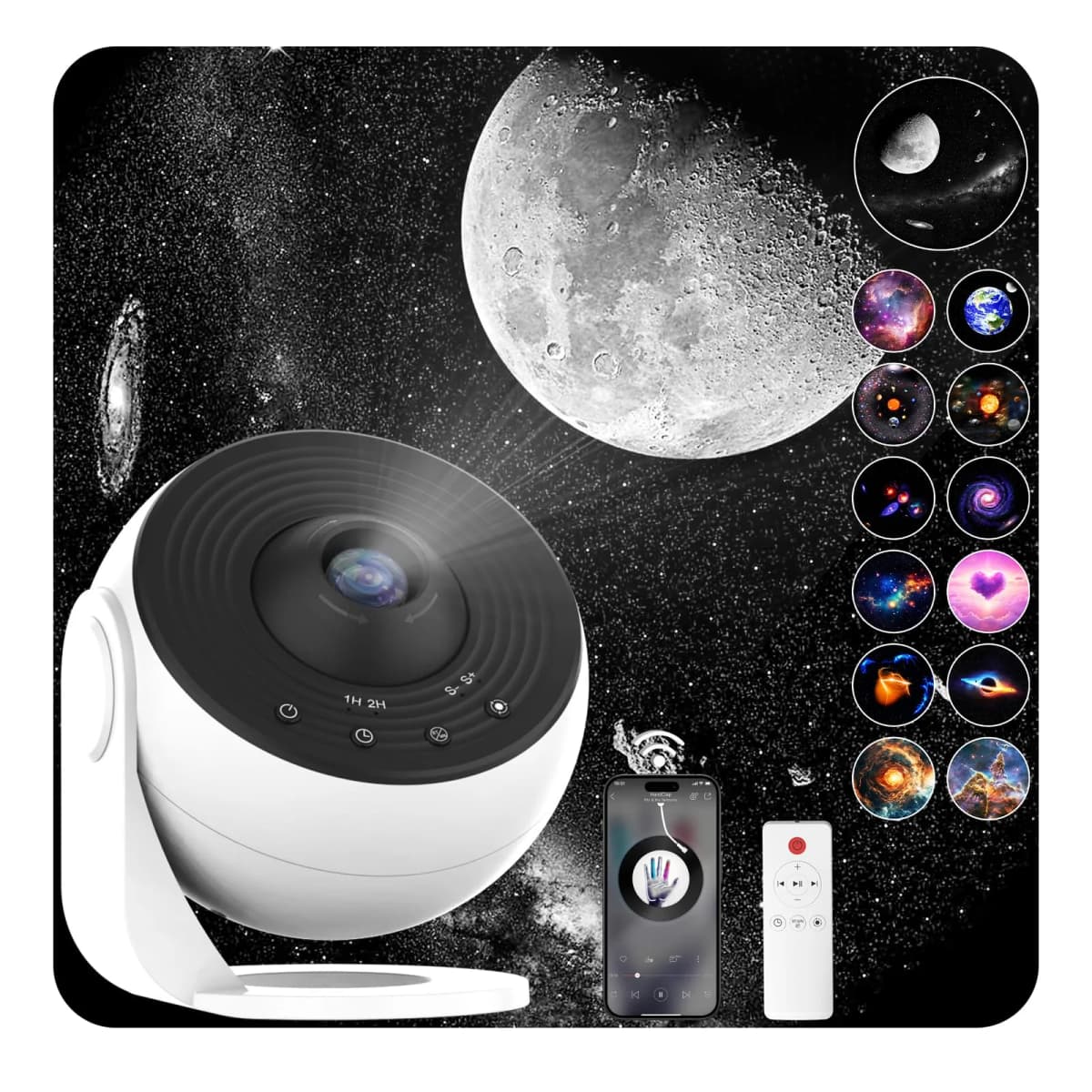 1PC Planetarium Projector for Bedroom Pro Version Galaxy Star Projector with Remote Control Bluetooth Function for Kids Adults