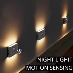 LED Human Body Sensing Night Light Wireless USB Rechargeable Wall Light Upper And Lower Glow Bedroom Stairway Hallway