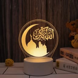 LED Night Light USB Power Muslim Festival Supplies EID Mubarak Ornaments Bedroom Home Decor Neon Lamp Ramadan Decorations 2026