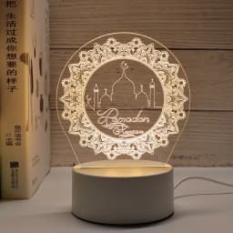 LED Night Light USB Power Muslim Festival Supplies EID Mubarak Ornaments Bedroom Home Decor Neon Lamp Ramadan Decorations 2026