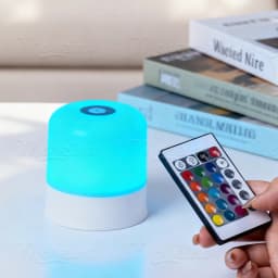 Rechargeable RGB 13 Color Changing Night Light Remote Control Touch USB Night Lamp Dimmable Lamp Portable Table Bedside Lamp