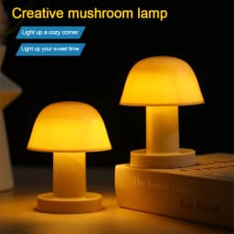 Mini Desktop Sunset Night Lamp Creative Battery Power Supply Mushroom Style Led Night Light for Coffee Bar Home Decor Bedroom 