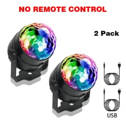 RGB Flashing Disco Ball Party Lights, LED Stage Spotlight W/Rotating Effects, Christmas Halloween Karaoke Wedding Birthday Decor