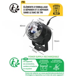 RGB Flashing Disco Ball Party Lights, LED Stage Spotlight W/Rotating Effects, Christmas Halloween Karaoke Wedding Birthday Decor