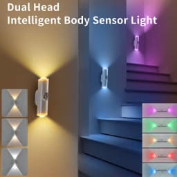 Magnetic Motion Sensor Smart Light LED Rechargeable Wall Gradient Ambient Light Dimmable Indoor Light for Stairs Hall Entrances