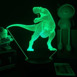 3D LED Dinosaur Nightlight For Kids Child Bedroom Decor Birthday Gifts Bedside Lamp Spinosaurus Figure Room Decoration