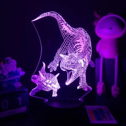 3D LED Dinosaur Nightlight For Kids Child Bedroom Decor Birthday Gifts Bedside Lamp Spinosaurus Figure Room Decoration