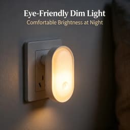 LED Night Light Wall Lamp EU Plug Light Control Induction Energy Saving Environmental Protection Bedroom Lamp Home Decor Q