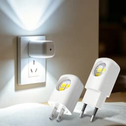 Dusk to Dawn EU US Plug LED Night Light Auto On Off Light Sensor Plug in Night Lamp for Bedroom Bathroom Hallway Kitchen Stairs