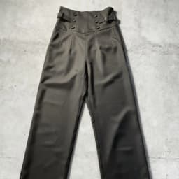 Spring Autumn Lolita Black Versatile High Waist Long Pants Y2K Vintage Trousers Court British Style Straight Pants for Women