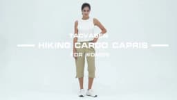 TACVASEN Summer Quick Dry Hiking Capri Shorts Womens Athletic Cargo Shorts 3/4 Below Knee Length Outdoor Riding Nylon Shorts