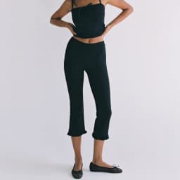 Low Rise Elastic Waist Capri Pants Women Y2k Knee Length Cropped Leggings 00s Summer Dot Print Crop Tights Bottoms Streetwear