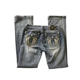 90s Vintage Jeans Female Y2K New Blue Jeans Embroidered Wing Pocket Hip Hop Harajuku Gothic Wide Pants Streetwear Woman Trousers