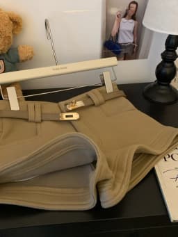 High Waist Slim Fit Straight Leg Fleece Lined Casual Shorts Women's Autumn Winter New Style Khaki Versatile Slimming Hot Pants