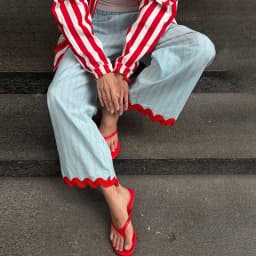Striped Women's Trousers Low Waist Tie Casual Pants Vertical Stripe Floor Length Pants Daily Fashion Wear 2026 Collection