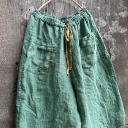 Women's Striped Linen Pants Autumn 2025 Wide Leg Vintage Style Loose Pants Pockets Breathable Woman Clothing Casual Trousers