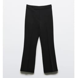 Lightly Flared Black Pants For Women Summer High-waited Limming Cropped Caual Pants