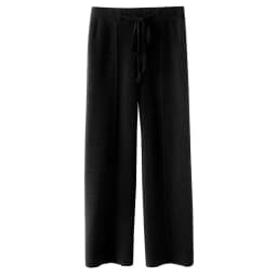 High Waist Knitted Wool Wide Leg Pants Autumn Winter Women's Loose Straight Casual Floor-Length Trousers Commute Style