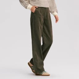 Semir Casual Pants Women Corduroy Cotton Wide Leg Trousers 2025 New Winter Vintage Workwear Style
