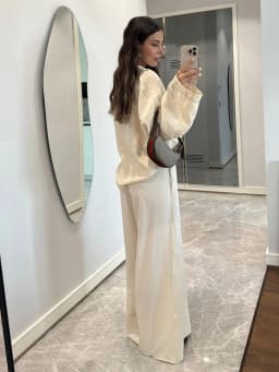 Cotton Linen Loose Women's Pant Elastic Waist Pleated Casual Female Wide Leg Trousers 2025 Summer Solid Vacation Lady Pant