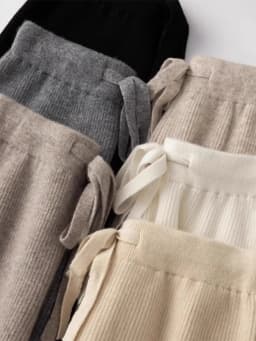 Cashmere Knitted Wide-leg Pants Women's Autumn Glutinous Rice High Waist Drape Straight Casual Mopping Towel Pants Thickened