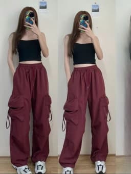 New Women Y2K Cargo Pants Fashion Casual High Waist Big Pockets Hip Hop Trousers Female Streetwear Drawstring Baggy Sweatpants