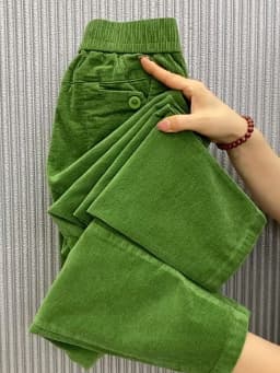 Fashionable Corduroy Casual Pants Women's High Waist Harlan Slimming Spring Autumn New Style All-Match Small Footed Sports Pants