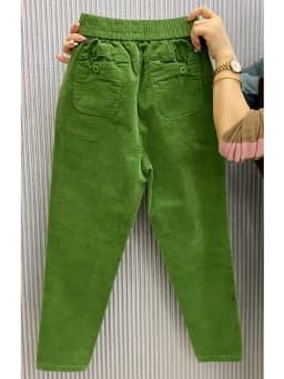 Fashionable Corduroy Casual Pants Women's High Waist Harlan Slimming Spring Autumn New Style All-Match Small Footed Sports Pants