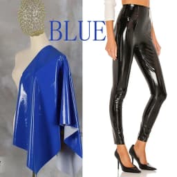 Shiny Patent Leather Cropped Pants Women Gothic Chic Splicing PU Leggings High Waist Faux Latex Trousers Wetlook Clubwear Custom