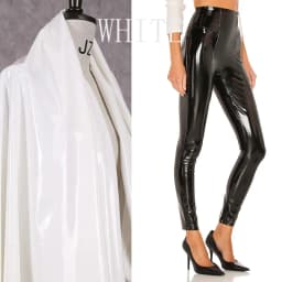 Shiny Patent Leather Cropped Pants Women Gothic Chic Splicing PU Leggings High Waist Faux Latex Trousers Wetlook Clubwear Custom