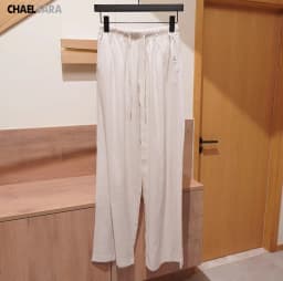 Spring Summer High Quality Women Fashion Drawstring Linen Blend Straight Pants 2026 New Casual Pocket Solid Trousers Ladies