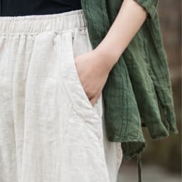 Johnature Women Vintage Ramie Wide Leg Pants Solid Color Elastic Waist Trouser 2025 New Spring Patchwork Loose Women Pants