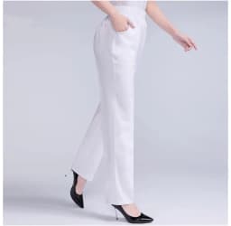 5XL New Long Pants Women High Waist Stretch Cotton Straight Trousers Women Loose Solid Work Office Ladies Pants