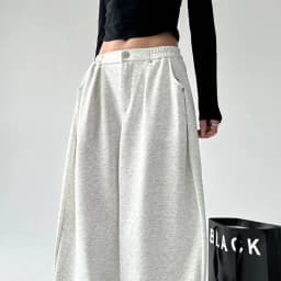 FANAN Oversized Women Gray Sweatpants Y2K America Style Retro Baggy Pants Female Casual Sports Streetwear Hip Hop Trousers 2025