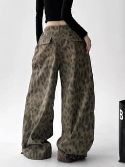 Leopard Y2K Wide Leg Pant Women Sexy Low Waist Loose Hip Hop American Trousers Spring Streetwear Vintage Bf Harajuku Casual Pant