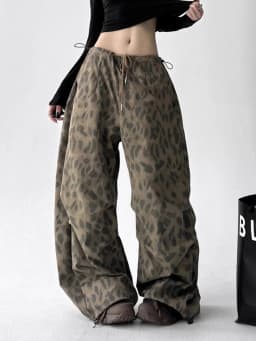 Leopard Y2K Wide Leg Pant Women Sexy Low Waist Loose Hip Hop American Trousers Spring Streetwear Vintage Bf Harajuku Casual Pant