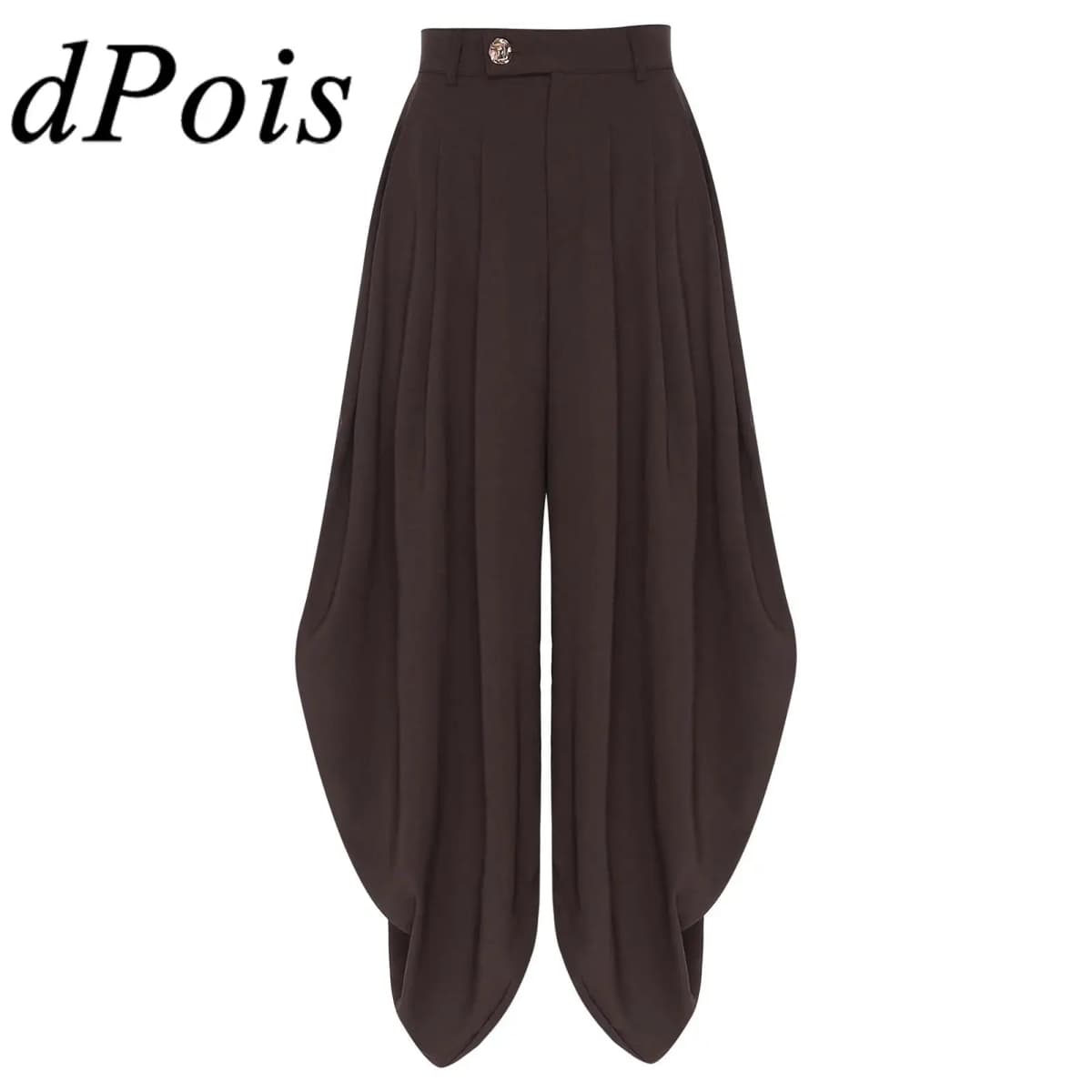 Women Palazzo Pants Trousers Casual SlacksBaroque Pleated Loose Wide Leg Pants Daily Commute Office Pants Women's Trousers