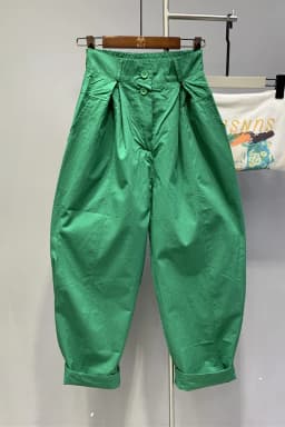 High Waist Loose Fit Harlan Pants Two Buttons Faion Slimming Versatile Casual Cotton Pants Korean Sle Commute Wind