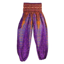 Women Casual Thai Harem Pants Baggy Boho Loose Printed Summer Beach Workout Pants Female Wide Leg High Waist Lantern Trousers