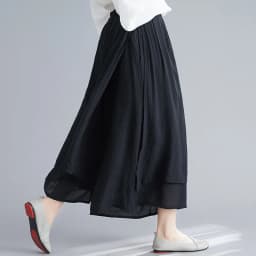 Women's Wide Leg Pants Cotton Linen Drapey Nine Points Skirt Slimming Commute Sle Low Waist Asymmetric kets Summer New