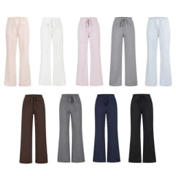 MosesQueen Pink Straight Leg Casual Sports Pants Women Summer Drapey Slimming Thin Wide Leg Long Trousers Sporty Style