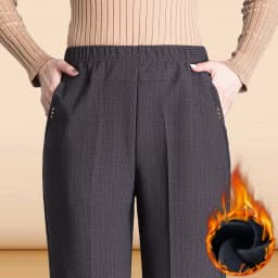 Autumn Winter Women Pants New Elastic High Waist Straight Pants Middle Elderly Mom Casual Pants Oversize XL- 9XL Female Trousers