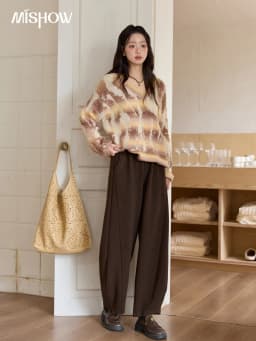 MISHOW Casual Pants for Women 2026 New Fashion Solid Loose Wide-leg Pants Commute Comfortable Women's Winter Pants MXE51K1093