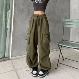 American Retro Workwear Casual Pants Women Summer Versatile Straight Cylinder Slim Fit Long Pants Loose