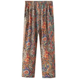 XL-8XL Women Summer Pants 2026 New Fashion Print Thin Ice Silk Straight Pants Middle aged Female High Waist Elastic Casual Pants