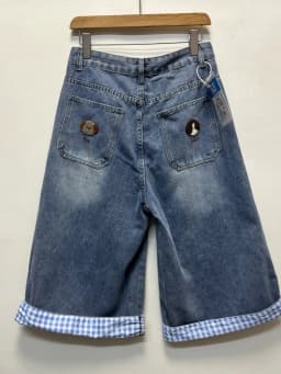 Women Denim Pant Jeans Vintage Wide Leg Long Pants High Waist Trousers Y2k Streetwear Elegant Splice Work Casual Loose Summer