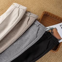 2025 New Fashion Autumn Women Woolen Pants Casual Lady High Waist Harem pants Female Winter Loose Thick Warm Trousers Women