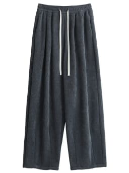 CHIC VEN Women Pant Loose Retro High Waisted Casual Wide Leg Pants Solid Plush Thick Warm Female Trousers Spring Autumn 2024