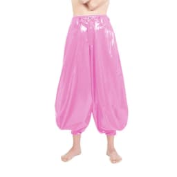 Punk High Waist PVC Harem Pants, Shiny Leather, Club Party Lantern Pants, Streetwear, Classic Tobi Pants, Dance Bloomers, 7XL